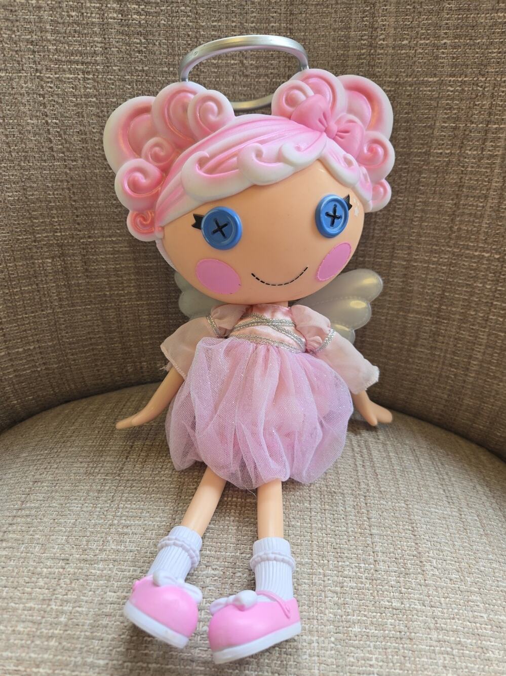 Lalaloopsy Cloud E Sky Doll Wings and Halo Pink Dress Shoes 2012 Full Size